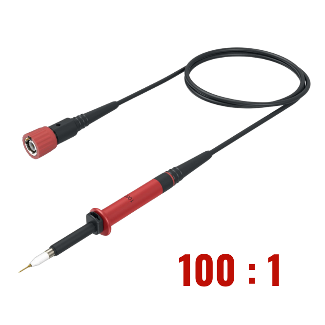 PHV 1000-O: passive high voltage probe 2000V, 1.2m 100:1, 10pF-25pF compensation range, for OMICRON Labs' Bode 100