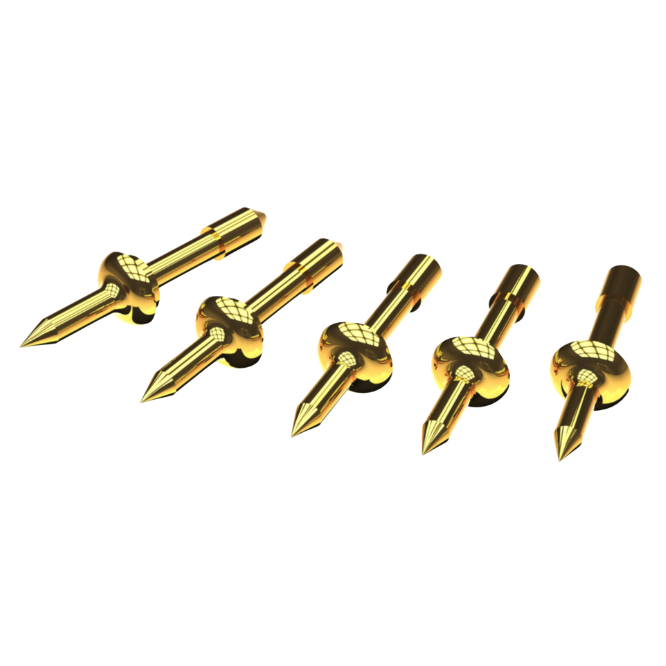 5x solid tips gold-plated