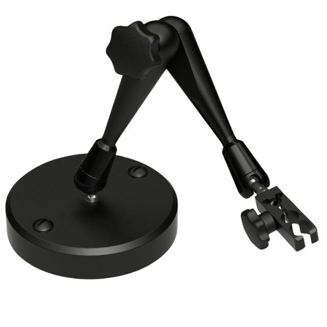 MSA 100, 3D positioner with steel base, 200mm span width, and holder for probes / 5-12mm