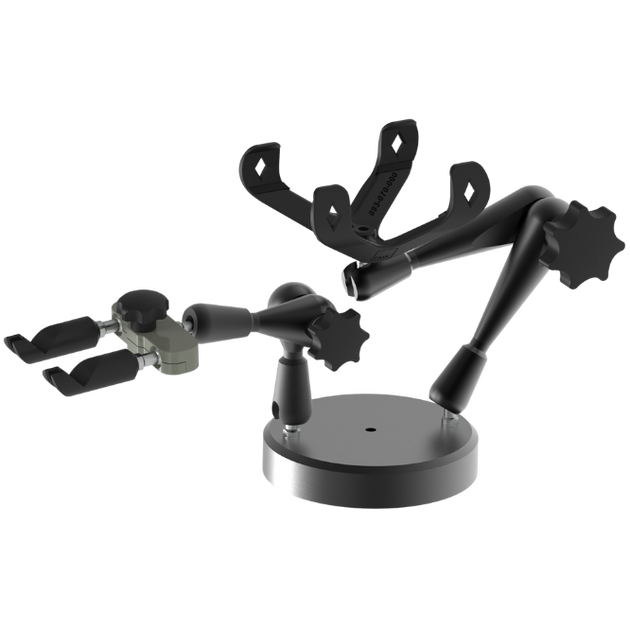2-arm 3D positioner with steel base. Arm for BumbleBee and arm with tw ...