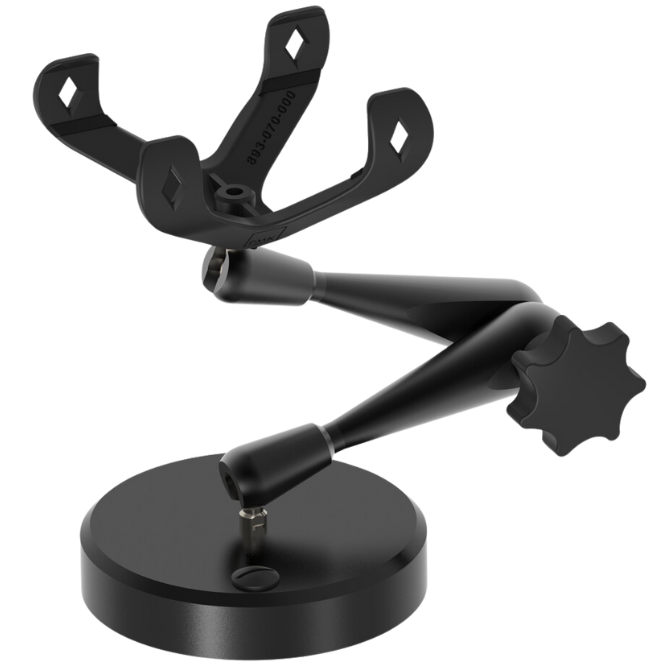 3D positioner with steel base, arm with 200mm span width and probe head holder, ideal for positioning of a BumbleBee® or HORNET® series probe