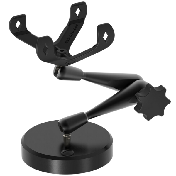 3D positioner with steel base, arm with 200mm span width and probe