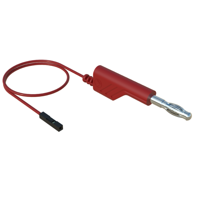 Measuring lead 4mm plug / 0.64mm socket, 1m (red)