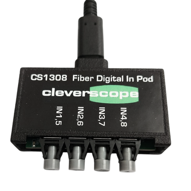 Cleverscope fiber isolated digital input pod for measuring logic signa ...