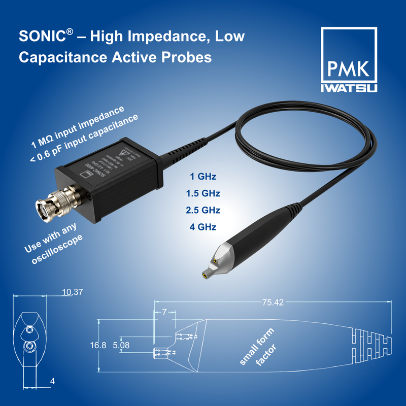 Pmk Spring Tips SONIC4000 PS-05 bundle, single-ended active probe set, DC to > 4 GHz ...